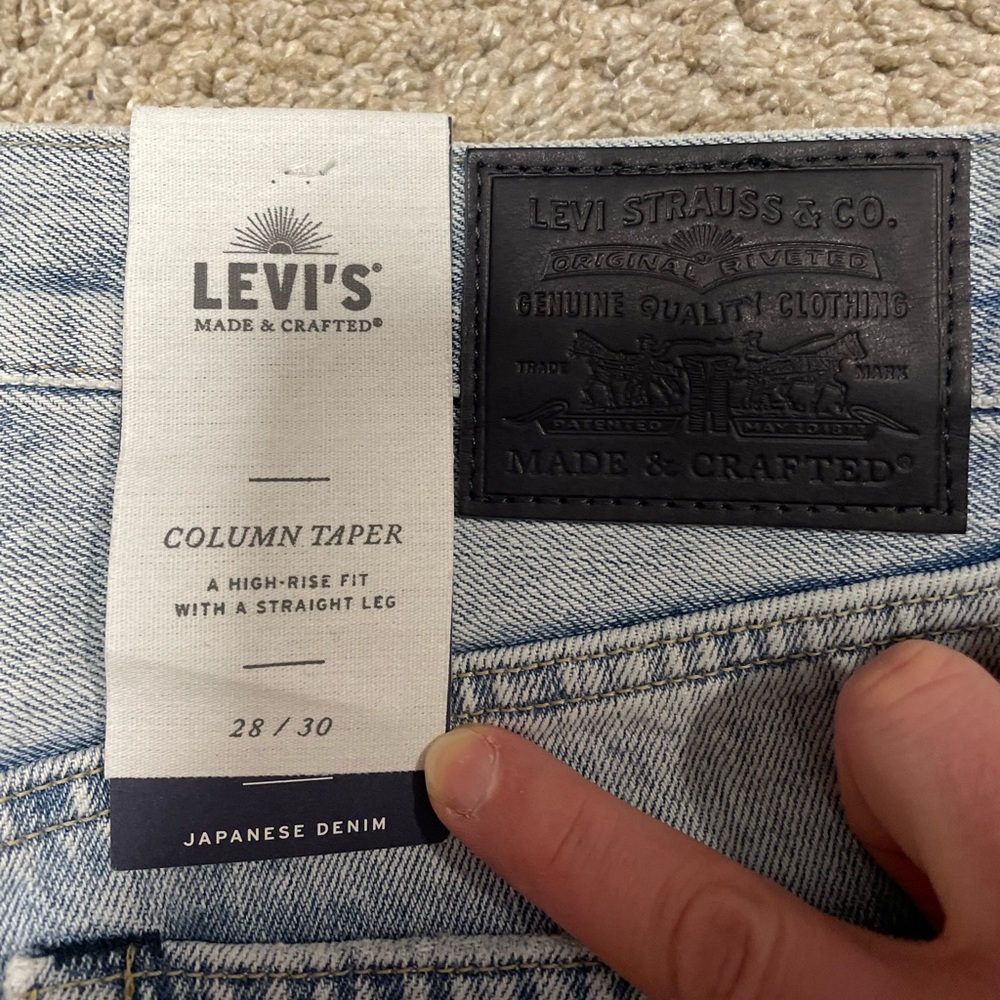 Levi’s Column Taper NWT Size 28. Japanese Denim
